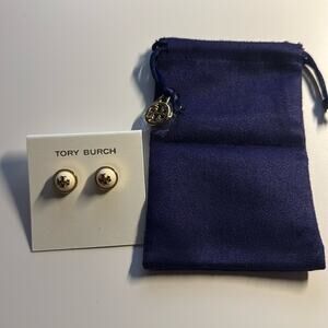 Tory Burch Melodie Stud Earrings New in Packaging. Luxury Holiday Jewelry